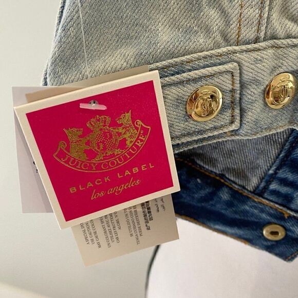 Juicy Couture NWT Denim Tie Dye Vest - Picture 11 of 11